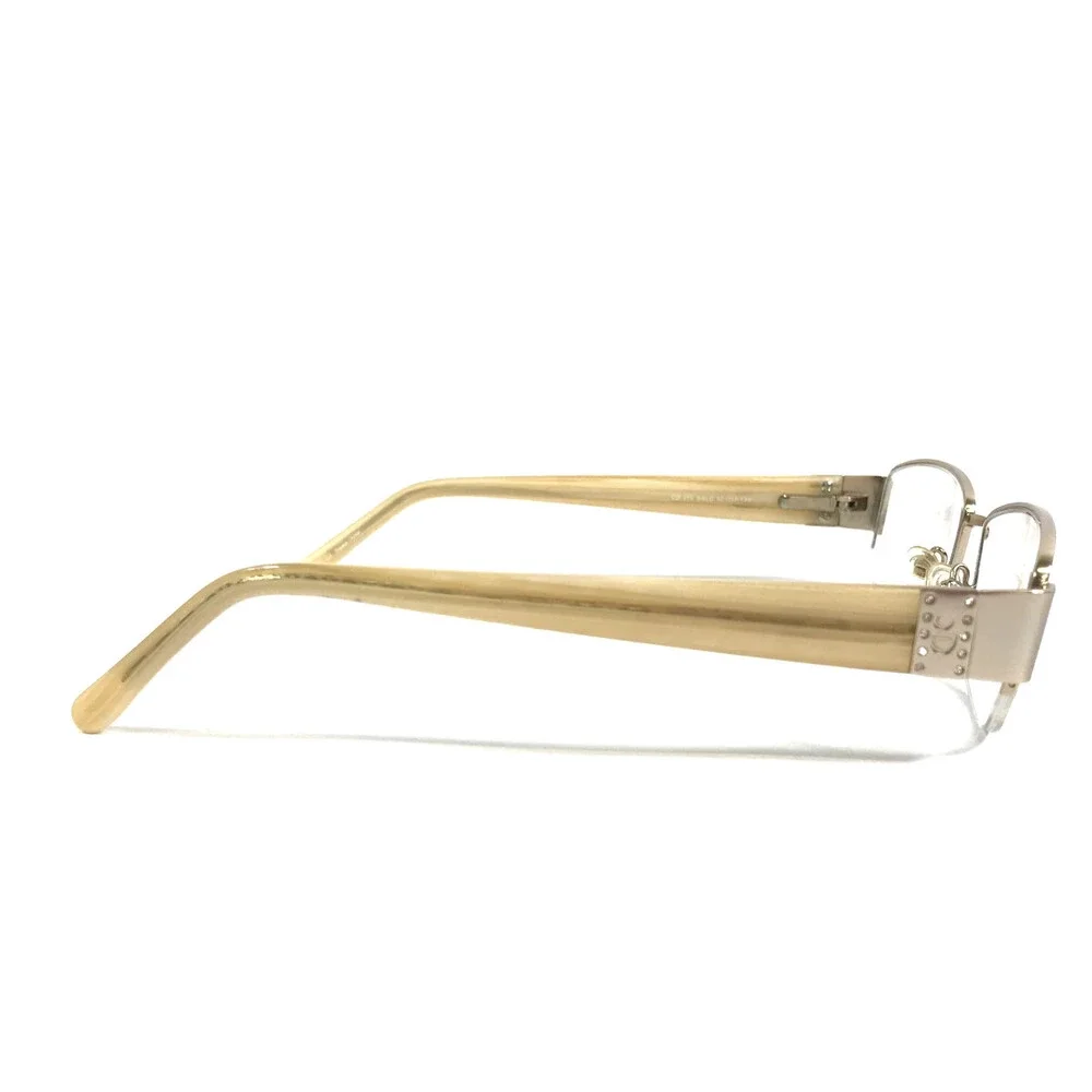 Catherine Deneuve Eyeglasses Frames CD-315 SGLD Satin Gold Crystals 52-17-135